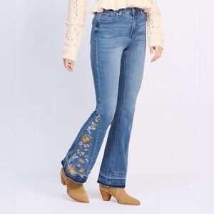 Laura Embroidered Bootcut Jeans